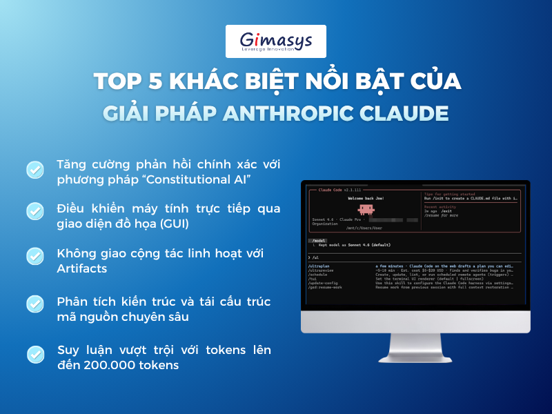 Top 5 điểm khác biệt của Anthropic Claude